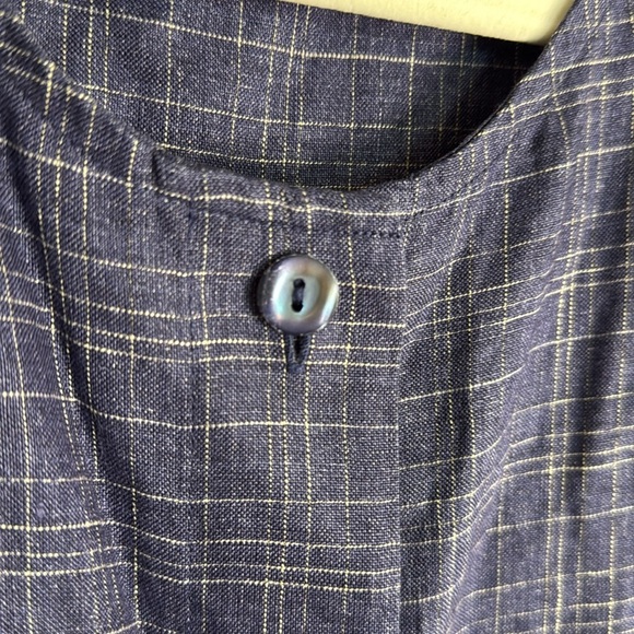 Jaeger Linen Button Down Blouse Size Size 14 Lagenlook Summer - Picture 6 of 7